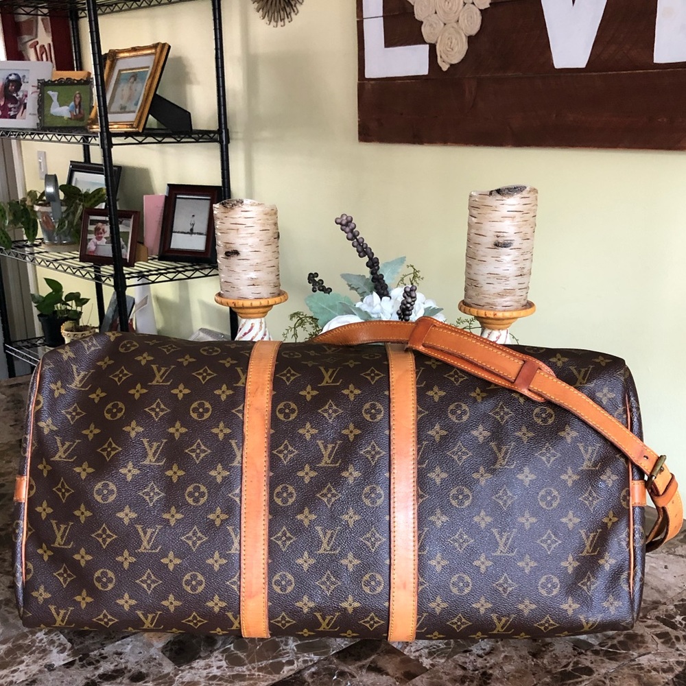 AUTH Louis Vuitton Keepall 55 Bandouliere & EXTRAS - Picture 5 of 8